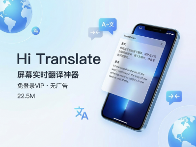 安卓屏幕实时翻译神器 Hi Translate，免登录VIP + 无广告 + 全功能解锁【22.5M】